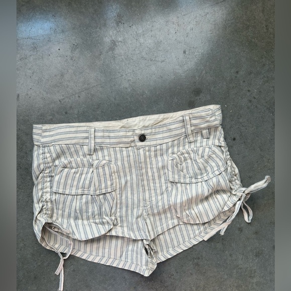 Free people vixen stripe cargo micro shorts size 10 - Picture 2 of 2